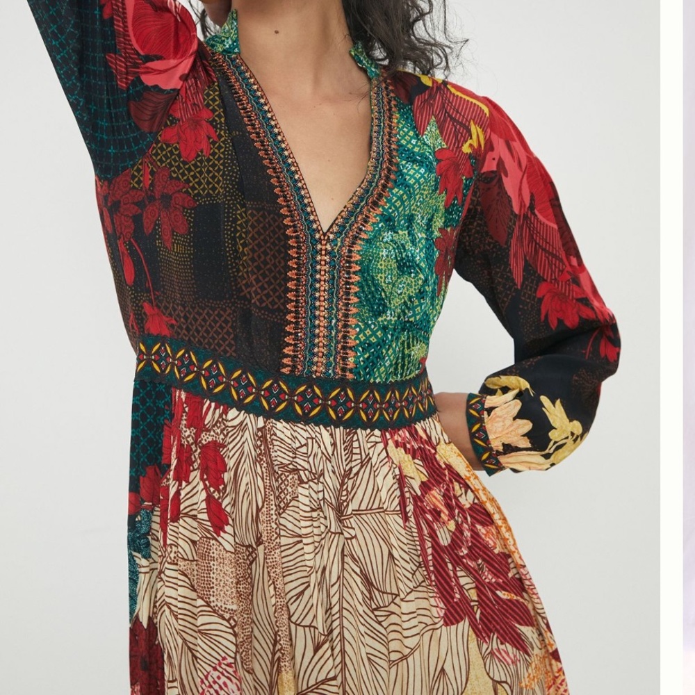 Anthropologie Contrast Maxi Dress - Picture 6 of 9